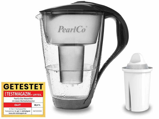 Glas-Wasserfilter inkl. 1 Filterkartusche